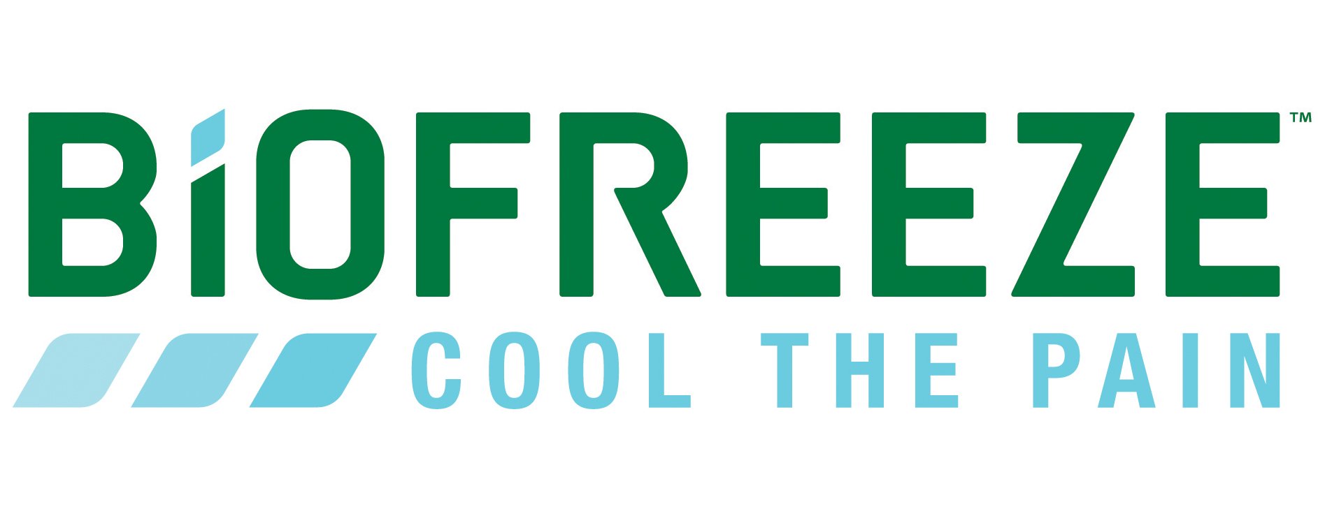 Green type logo which says BioFreeze.